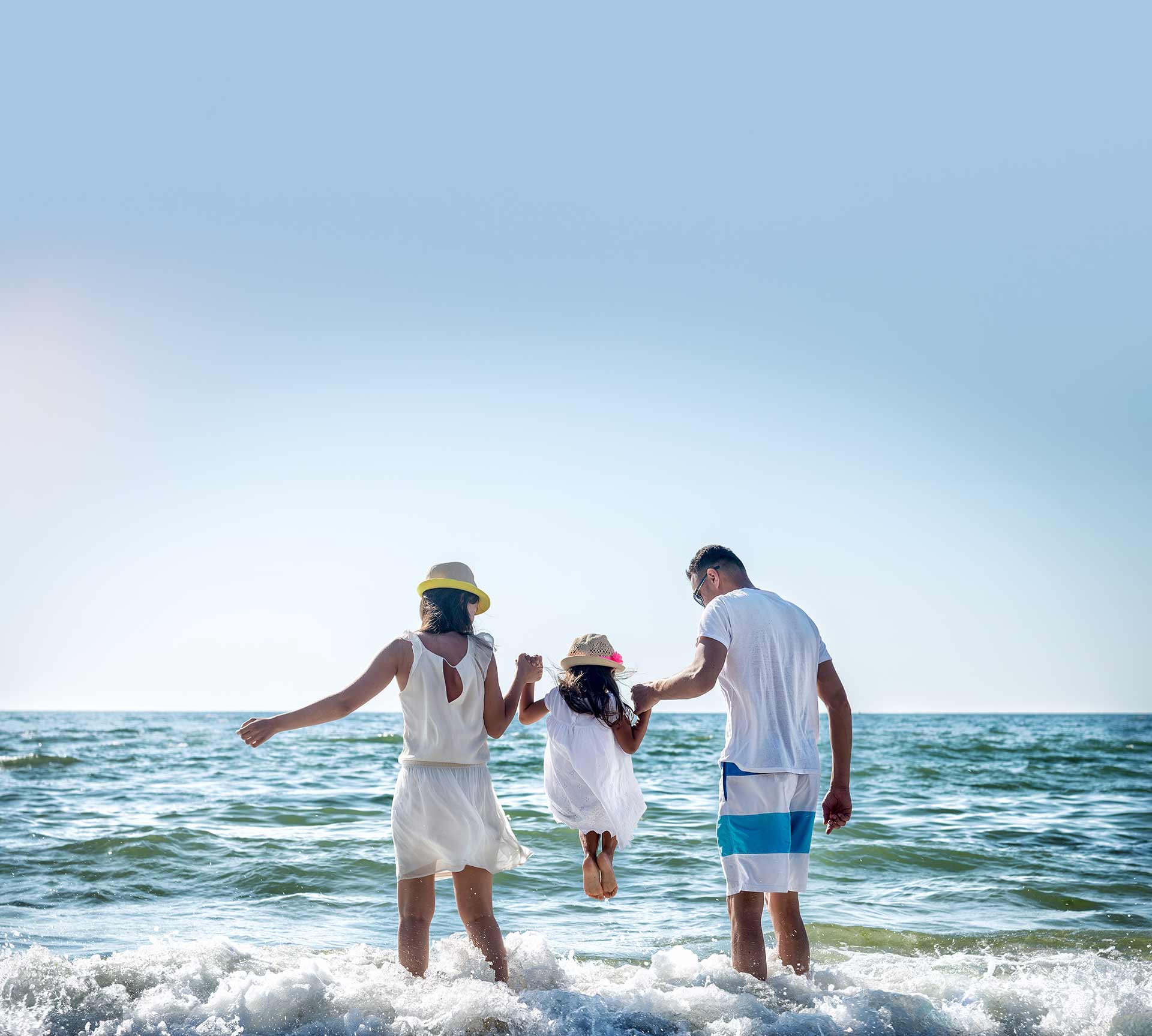 Family at the beach